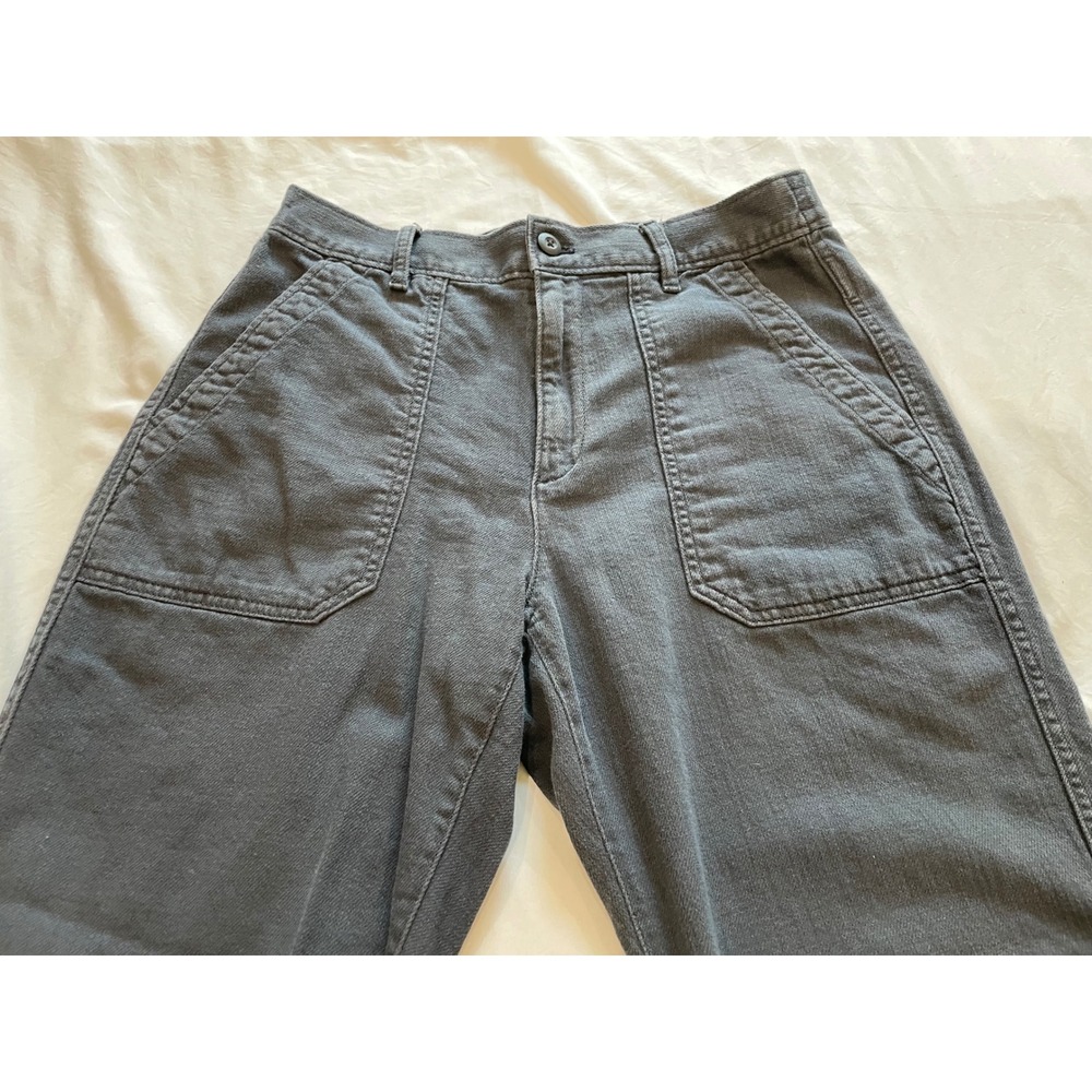 Gap Womens High Rise Utility Jogger Pants Charcoal Gray Organic Cotton Size 10